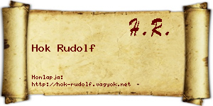 Hok Rudolf névjegykártya